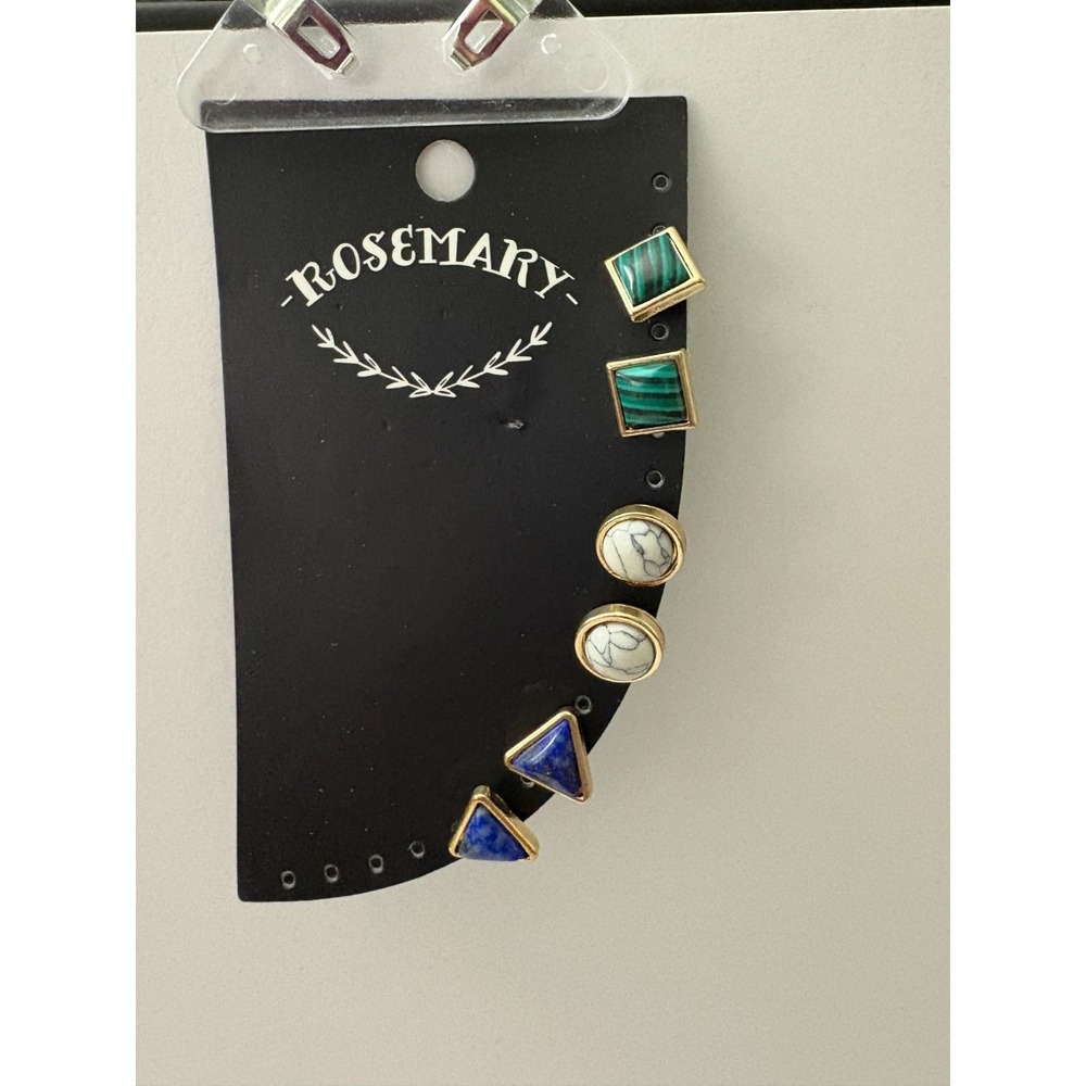 Rosemary 3‎ Pair Geometric Stud Earrings Posh & Mary